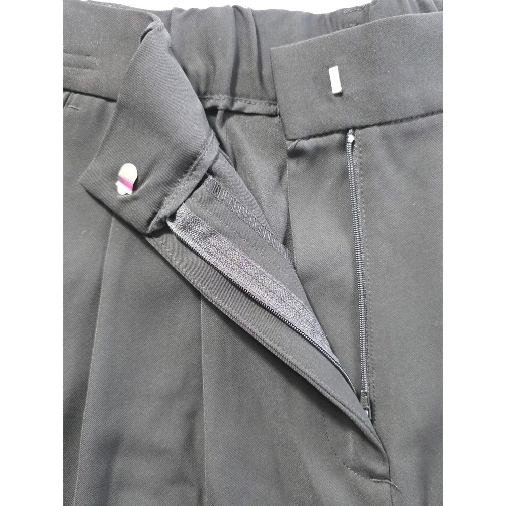 French Connection Wide Leg Trousers L Black High Rise NWT 30x27 Chic - Picture 8 of 13